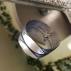 Leather cuff bracelet